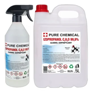 Wysokooczyszczony alkohol izopropylowy 99,9% w formie sprayu – 5L + 1L do odtłus — zdjęcie 1