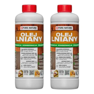 Naturalny olej liniowy do impregnacji i pielęgnacji drewna, 2 litry (2 x 1L) — zdjęcie 1