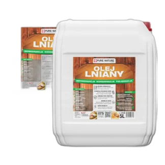 OLEJ LNIANY DO DREWNA OLEJ DO IMPREGNACJI I PIĘLĘGNACJI DREWNA (2x5L) 10L — zdjęcie 1