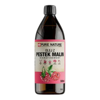 Nierafinowany olej uzyskany z pestek malin do zastosowań laboratoryjnych 500 ml — zdjęcie 1