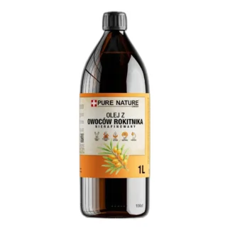 OLEJ Z ROKITNIKA TŁOCZONY NA ZIMNO NIERAFINOWANY 1l 1000ml — zdjęcie 1
