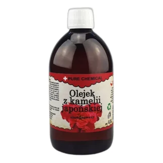 OLEJEK KAMELIA JAPOŃSKA TSUBAKI NIERAFINOWANY ZIMNOTŁOCZONY 0,5L — zdjęcie 1