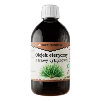 Olejek eteryczny z trawy cytrynowej, czysty, pojemność 500 ml — zdjęcie 1
