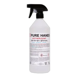 Płyn do dezynfekcji Pure Hands 70% 1 l gotowy roztwór do rąk i skóry — zdjęcie 1