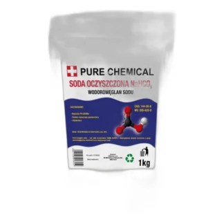 Soda oczyszczona ekologiczna Pure Chemical 1 kg CZYSTY WODOROWĘGLAN SODU — zdjęcie 1